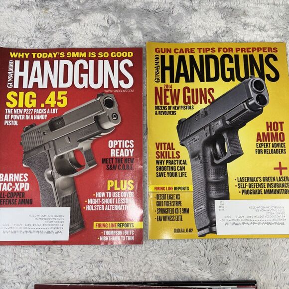 Lot Of 11 Guns & Ammo Handguns Magazine Feb 2014-Nov 2015 - Picture 2 of 7